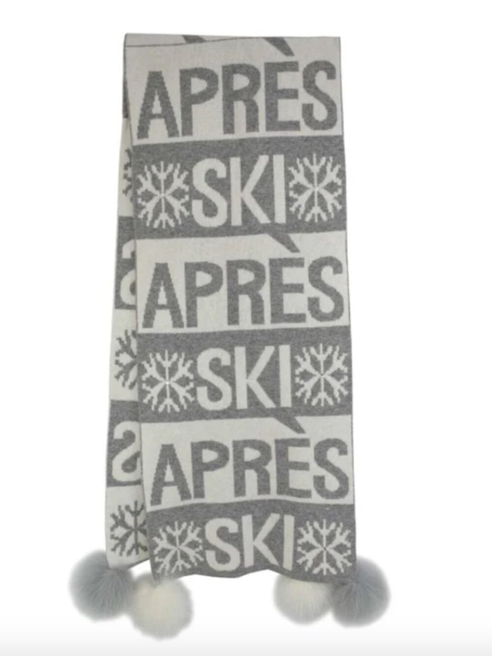 Mitchie's Knitted Oversized Wool and Fur Apres Ski Scarf